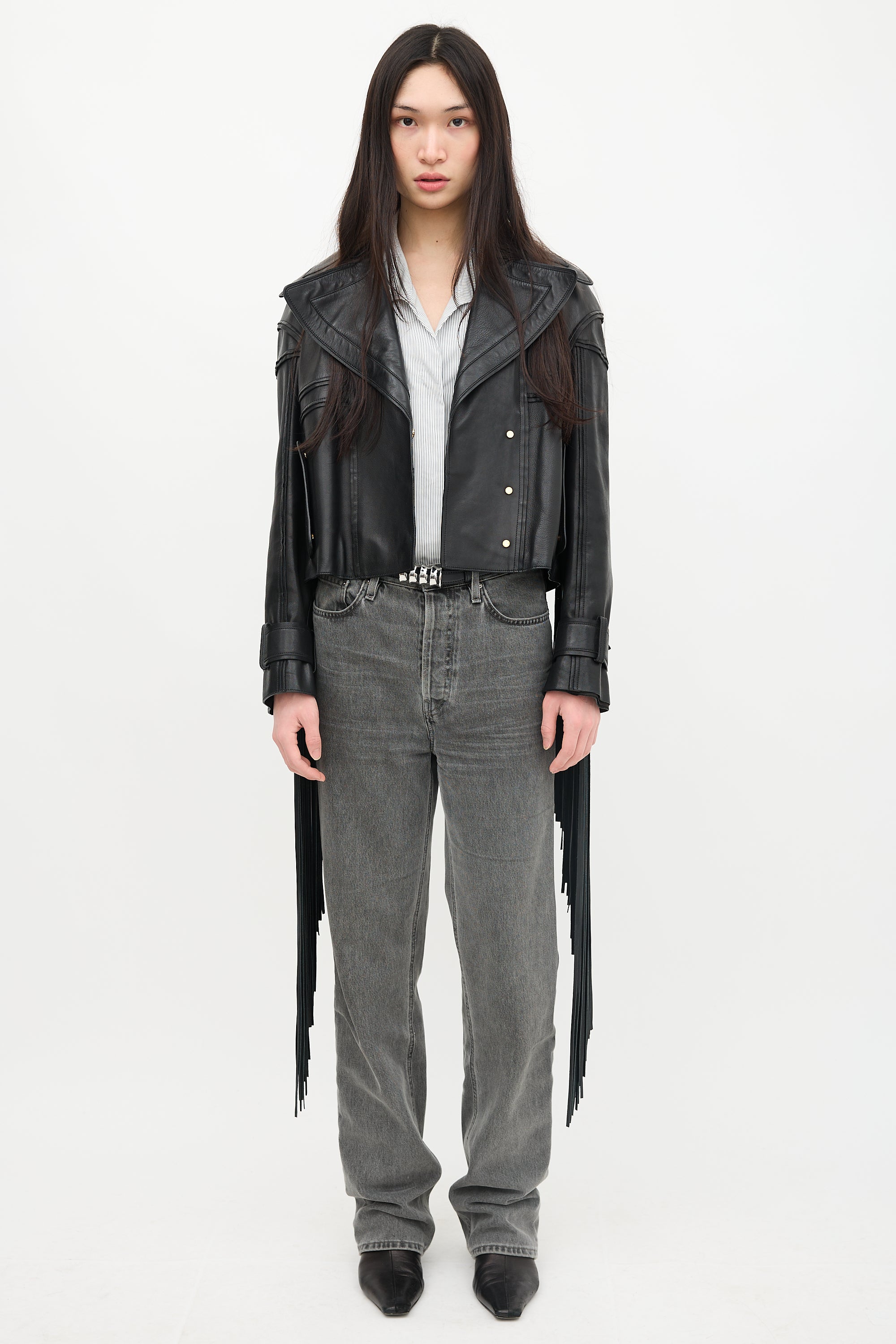 Tom Ford FW 2013 Leather Fringe Jacket