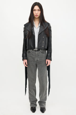Tom Ford FW 2013 Leather Fringe Jacket