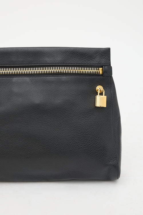 Tom Ford Grained Leather Large Alix Clutch