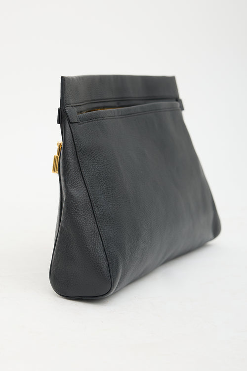 Tom Ford Grained Leather Large Alix Clutch