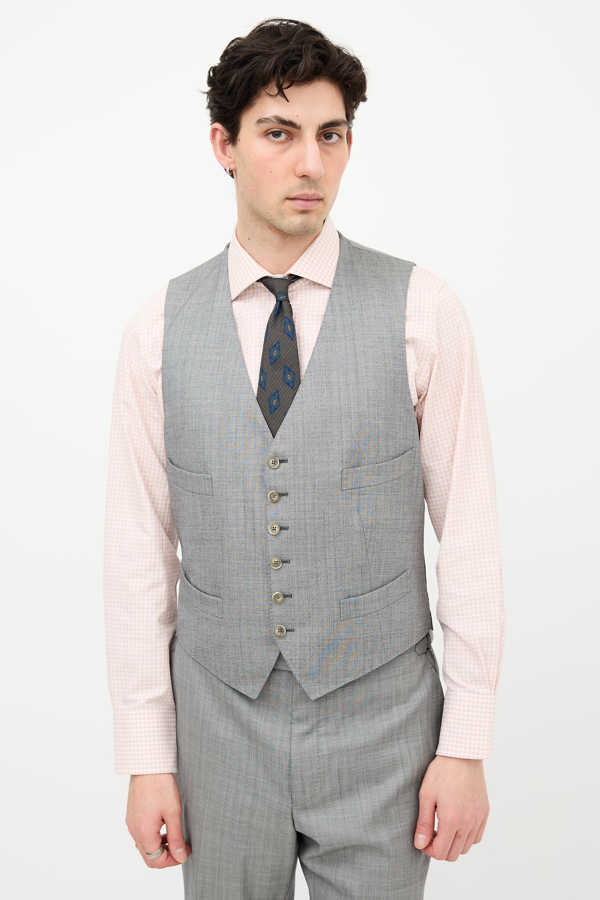Tom Ford Three Piece Herringbone Suit