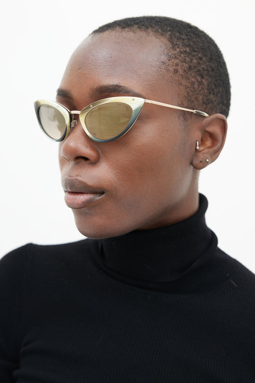 Tom Ford Yellow & Black TF349 Cateye Sunglasses
