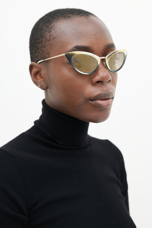 Tom Ford Yellow & Black TF349 Cateye Sunglasses