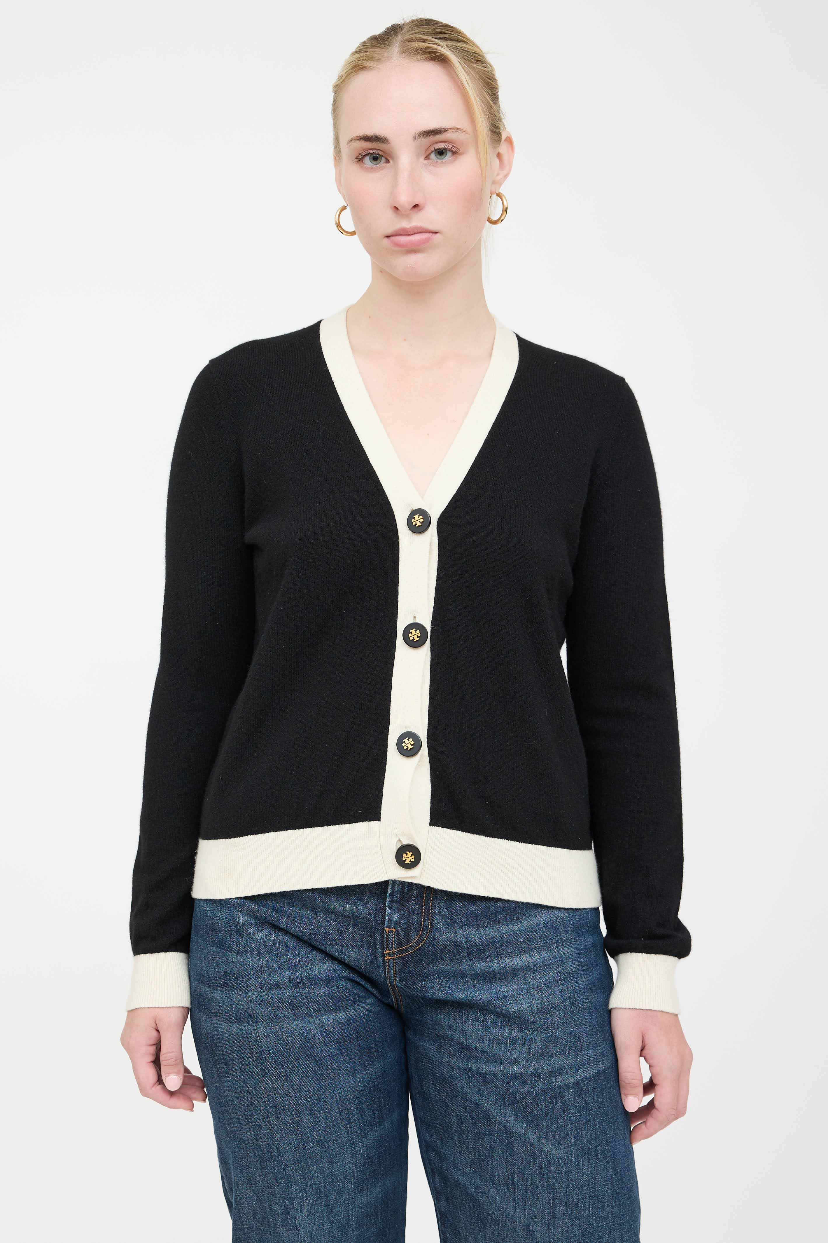 Tory Burch Cashmere Button Cardigan