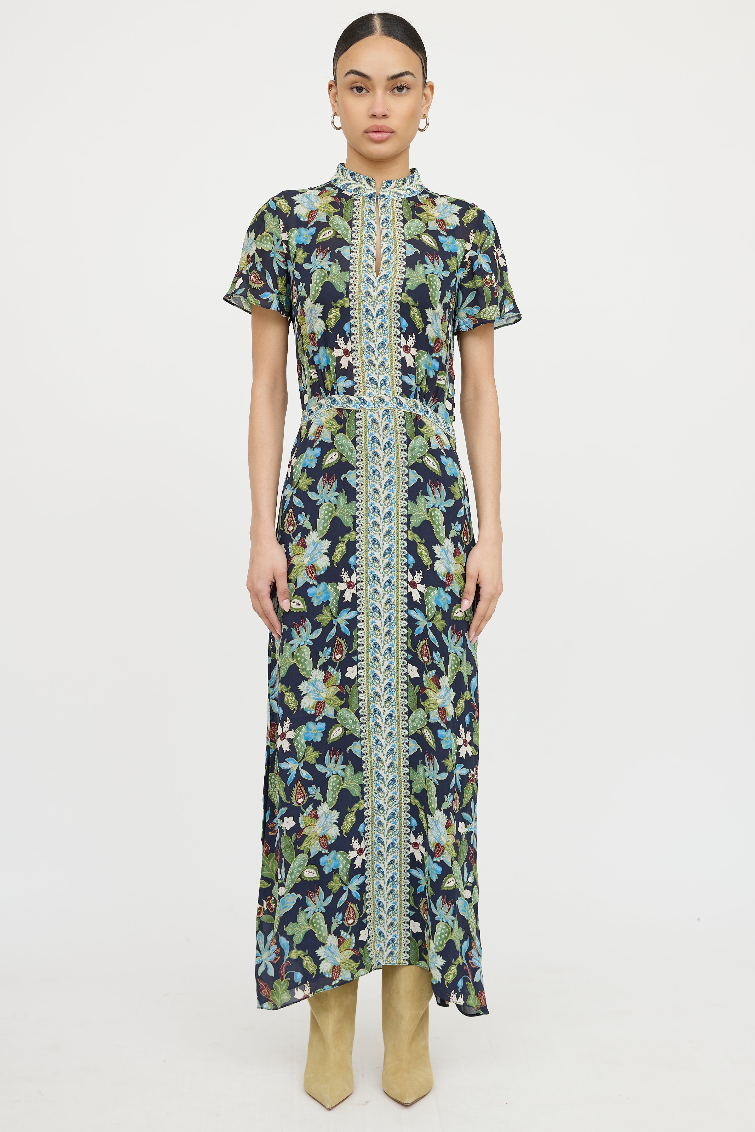 Tory BurchPatterned Short Sleeve Dress