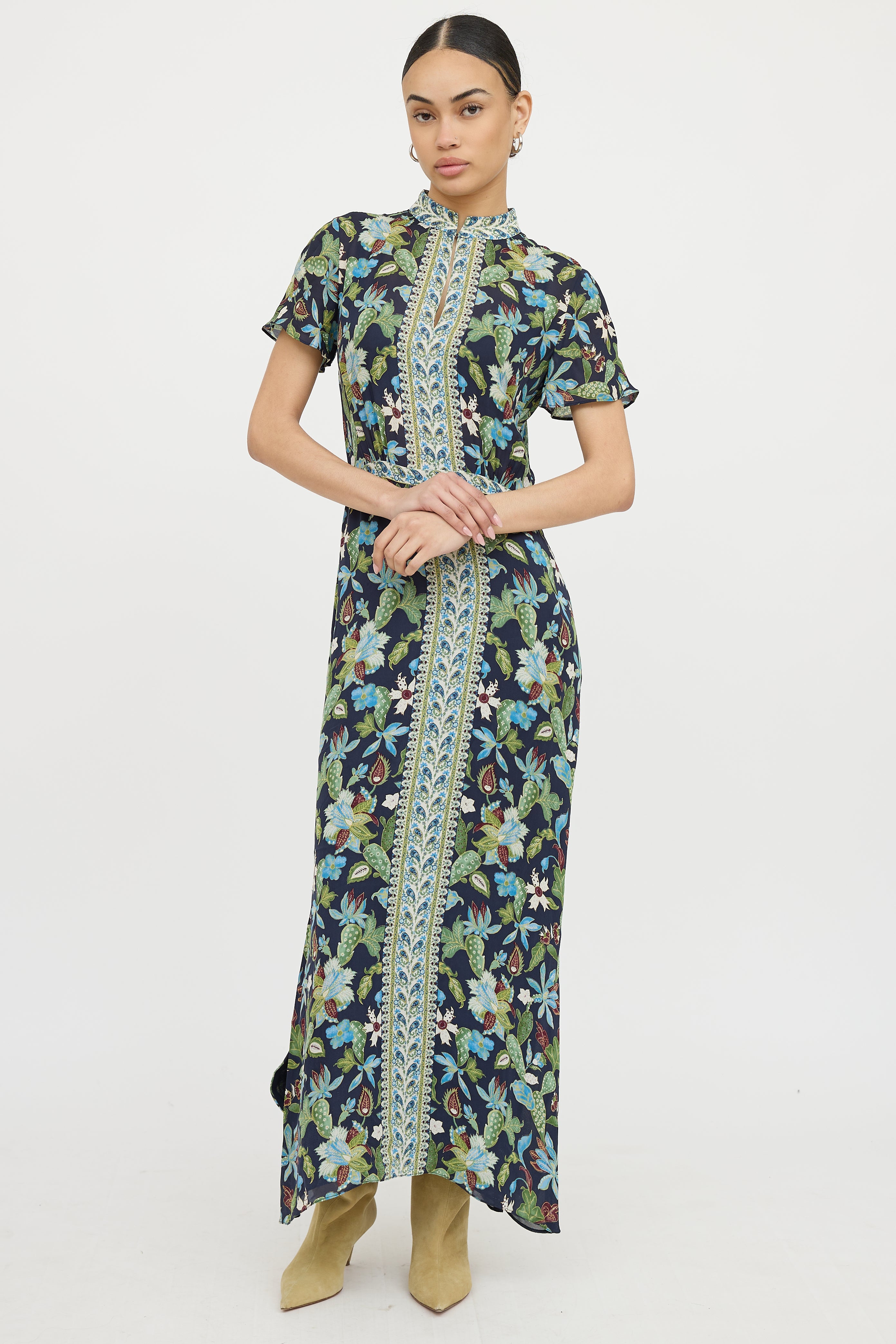 Tory BurchPatterned Short Sleeve Dress