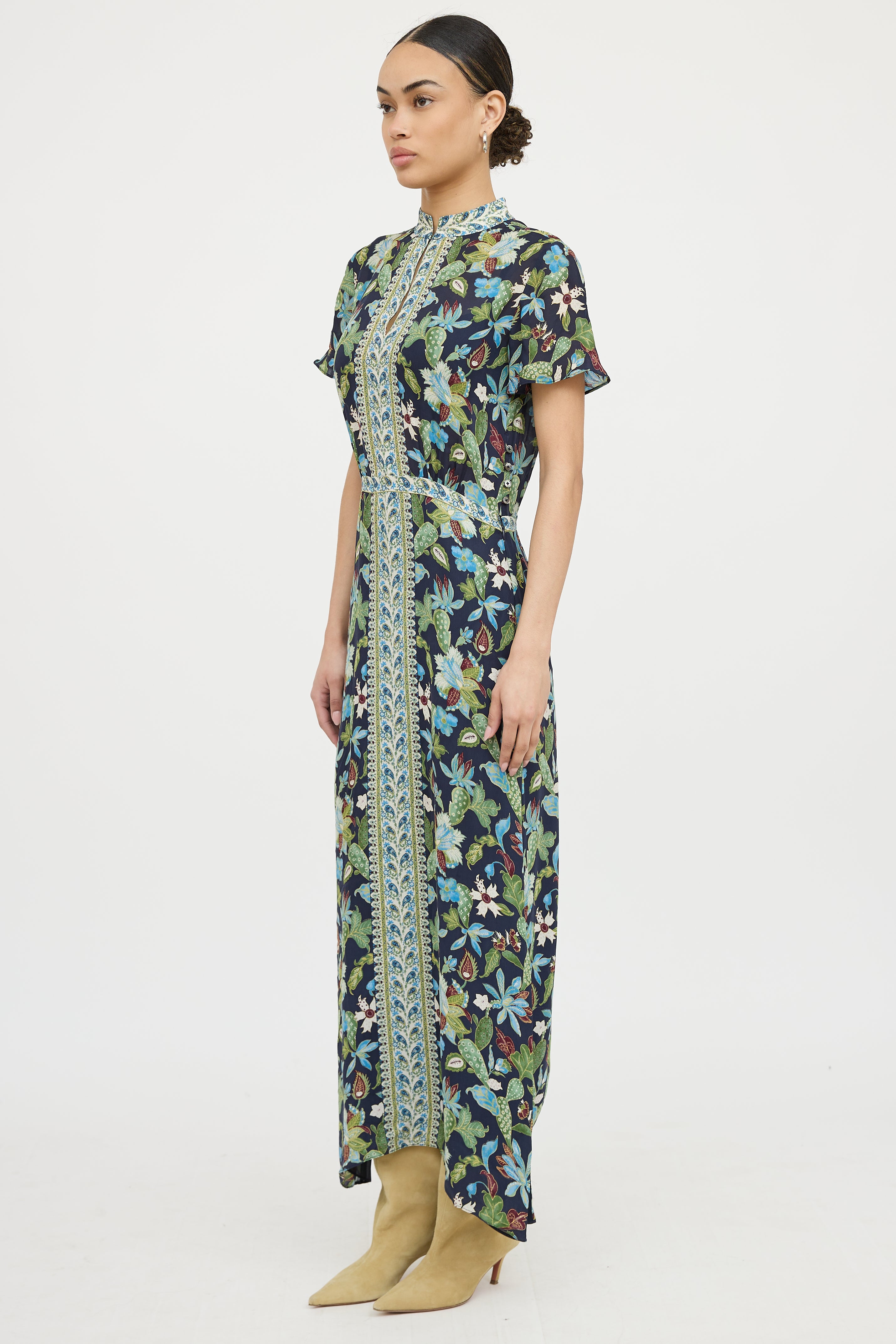 Tory BurchPatterned Short Sleeve Dress
