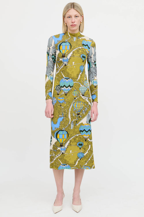 Tory BurchPatterned Mockneck Dress