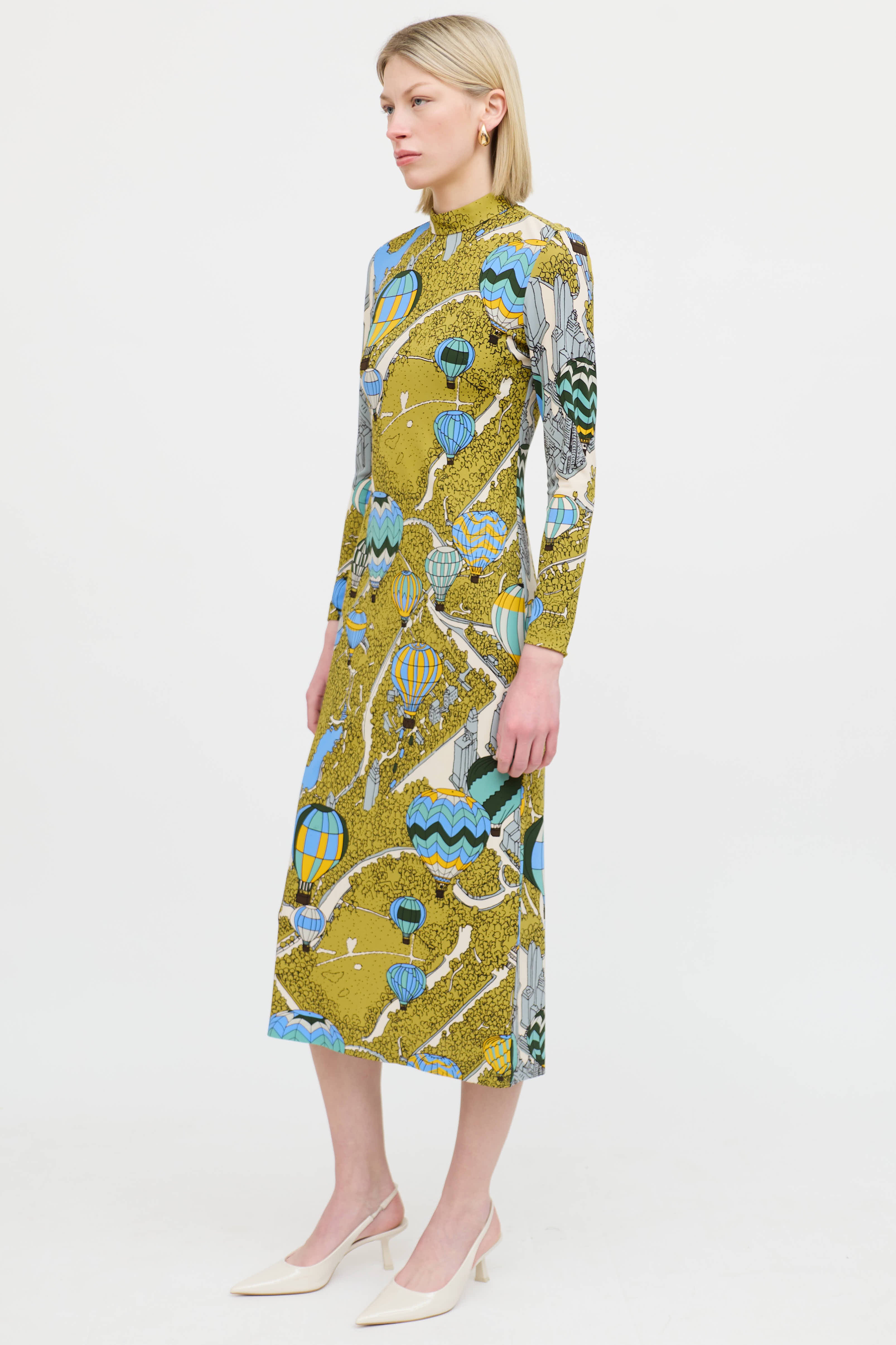 Tory BurchPatterned Mockneck Dress