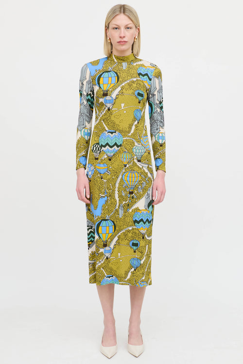 Tory BurchPatterned Mockneck Dress
