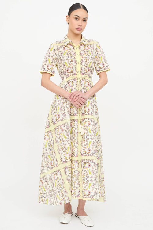 Tory Burch Floral Short Sleeve Dress