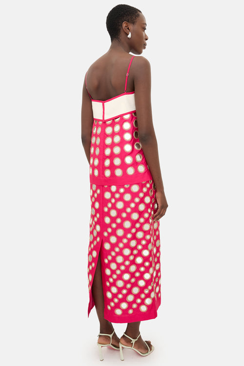 Tory Burch Embellished Mirror Work Dress