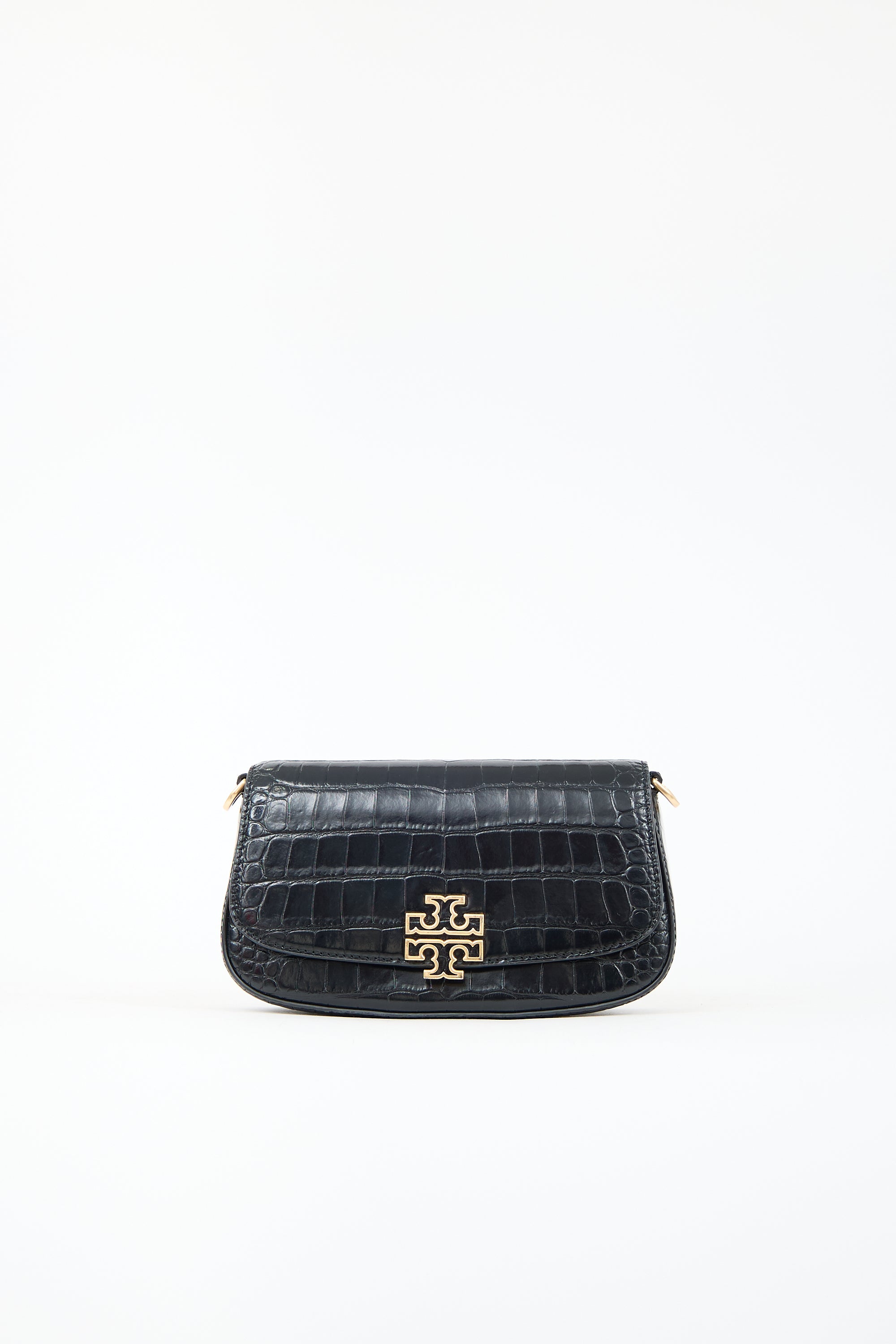 Tory Burch Embossed Leather Britten Bag