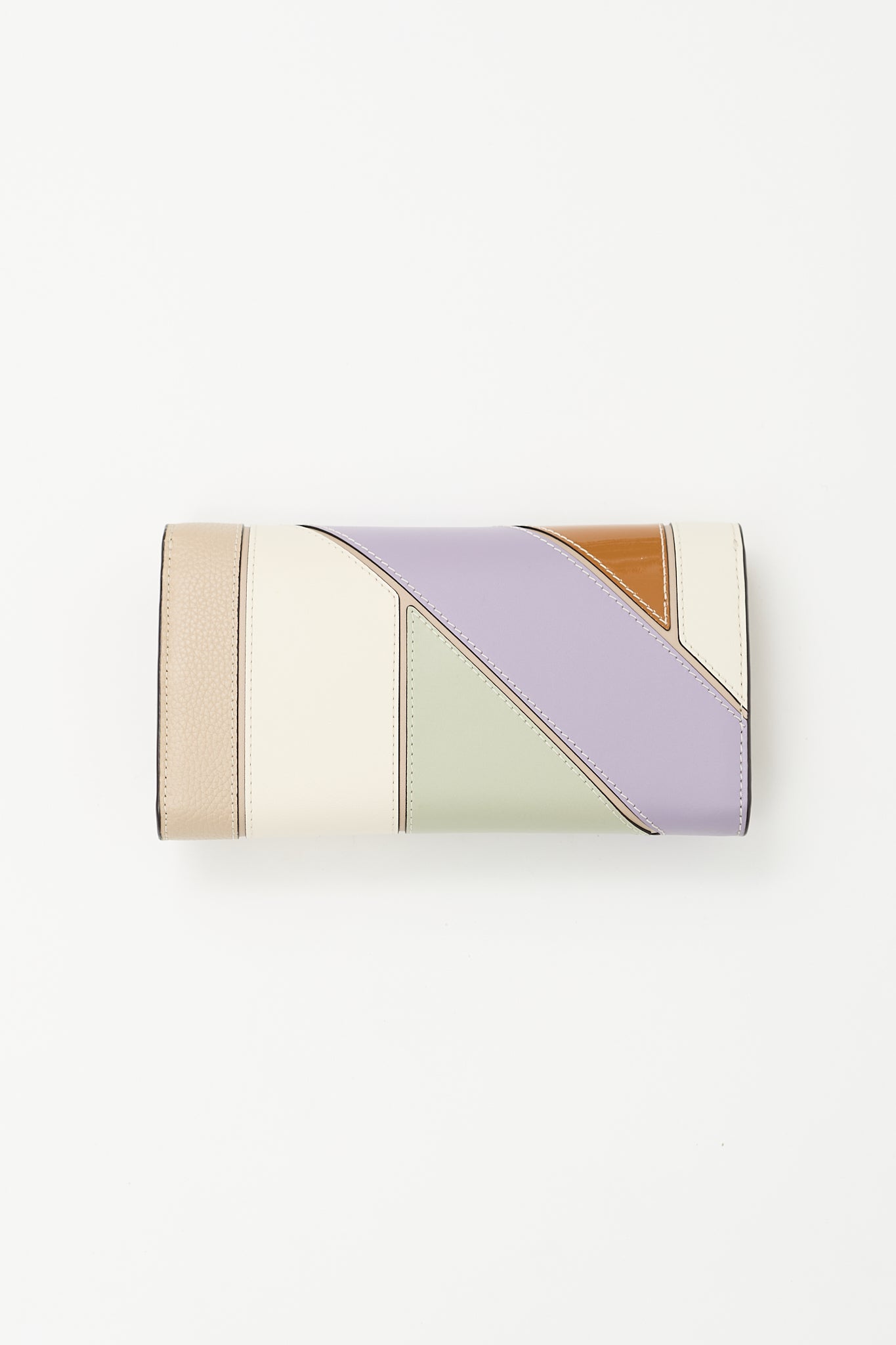 Tory Burch Multicolour Leather Patchwork Robinson Chain Wallet