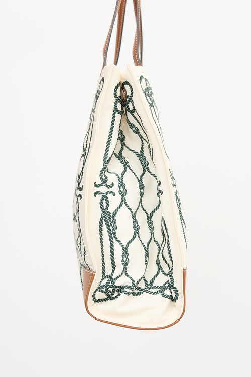 Tory Burch Printed Ella Logo Tote  Bag