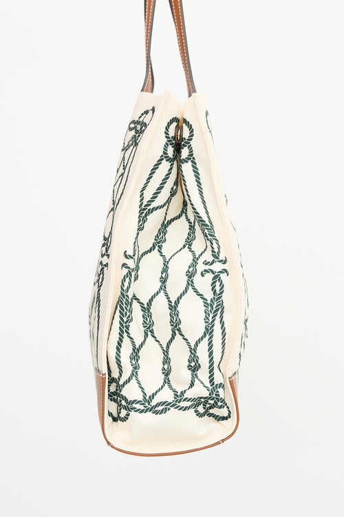 Tory Burch Printed Ella Logo Tote  Bag