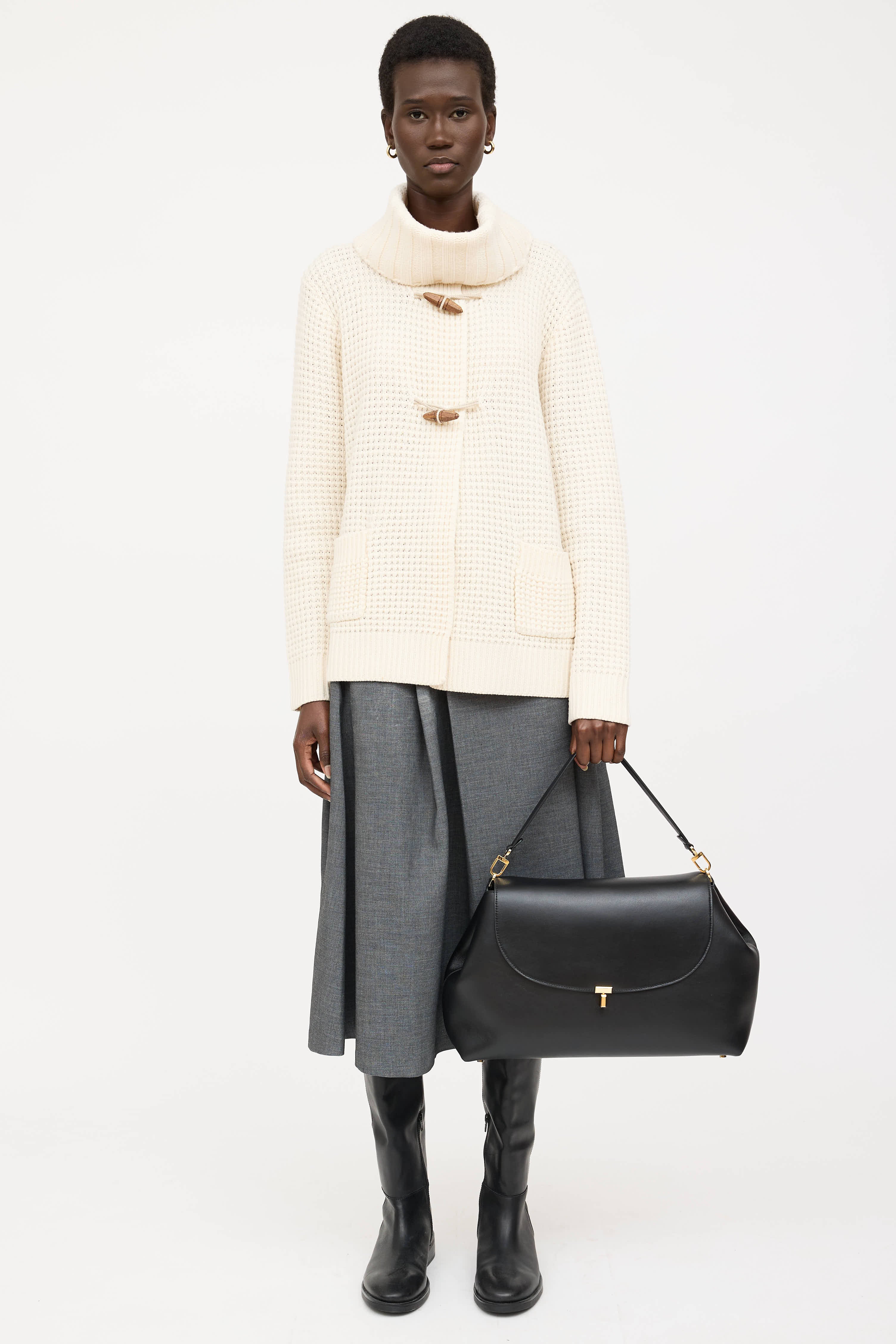 Toteme Leather T-Lock Bag