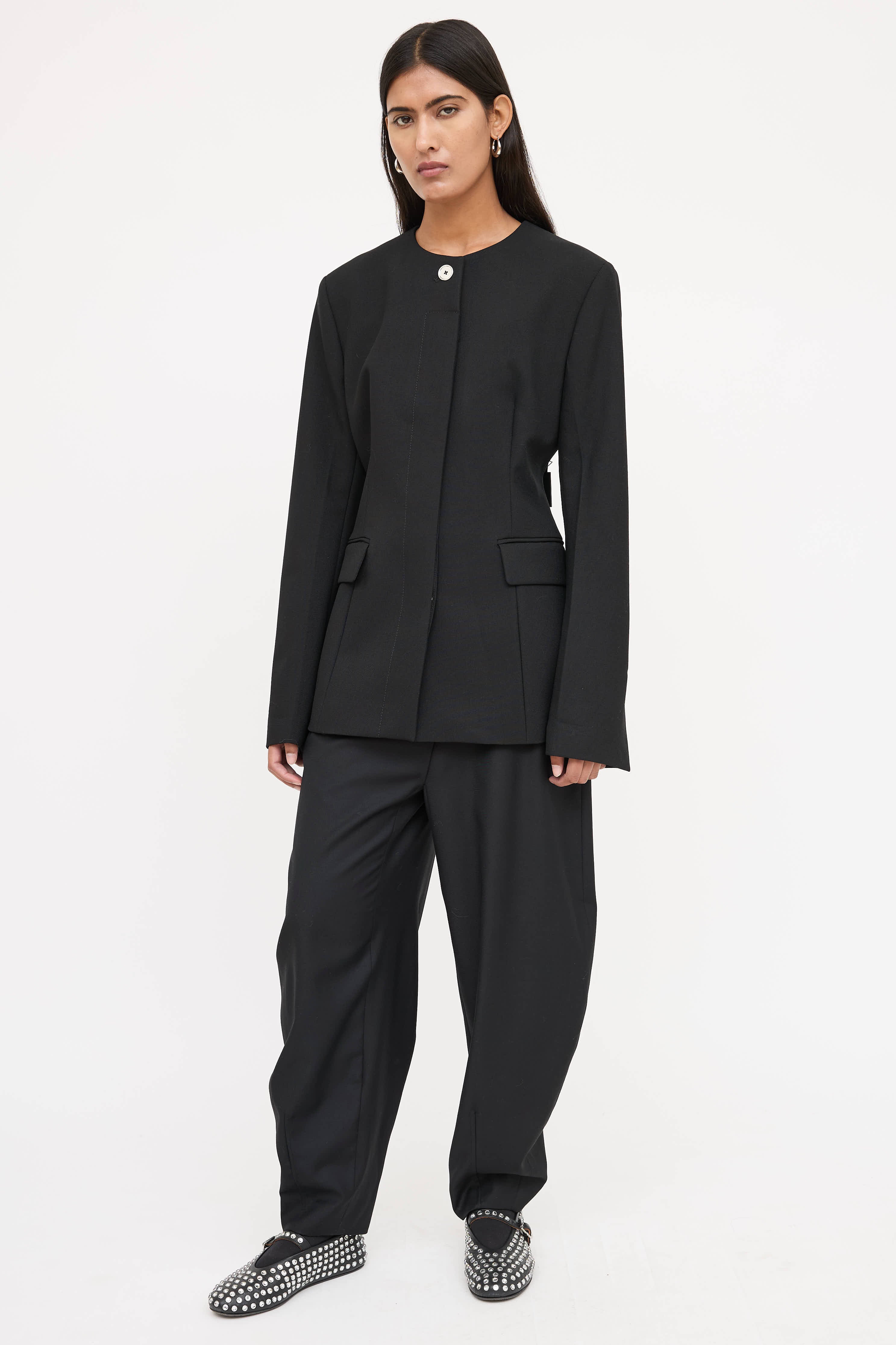 Toteme Collarless Cinched  Blazer