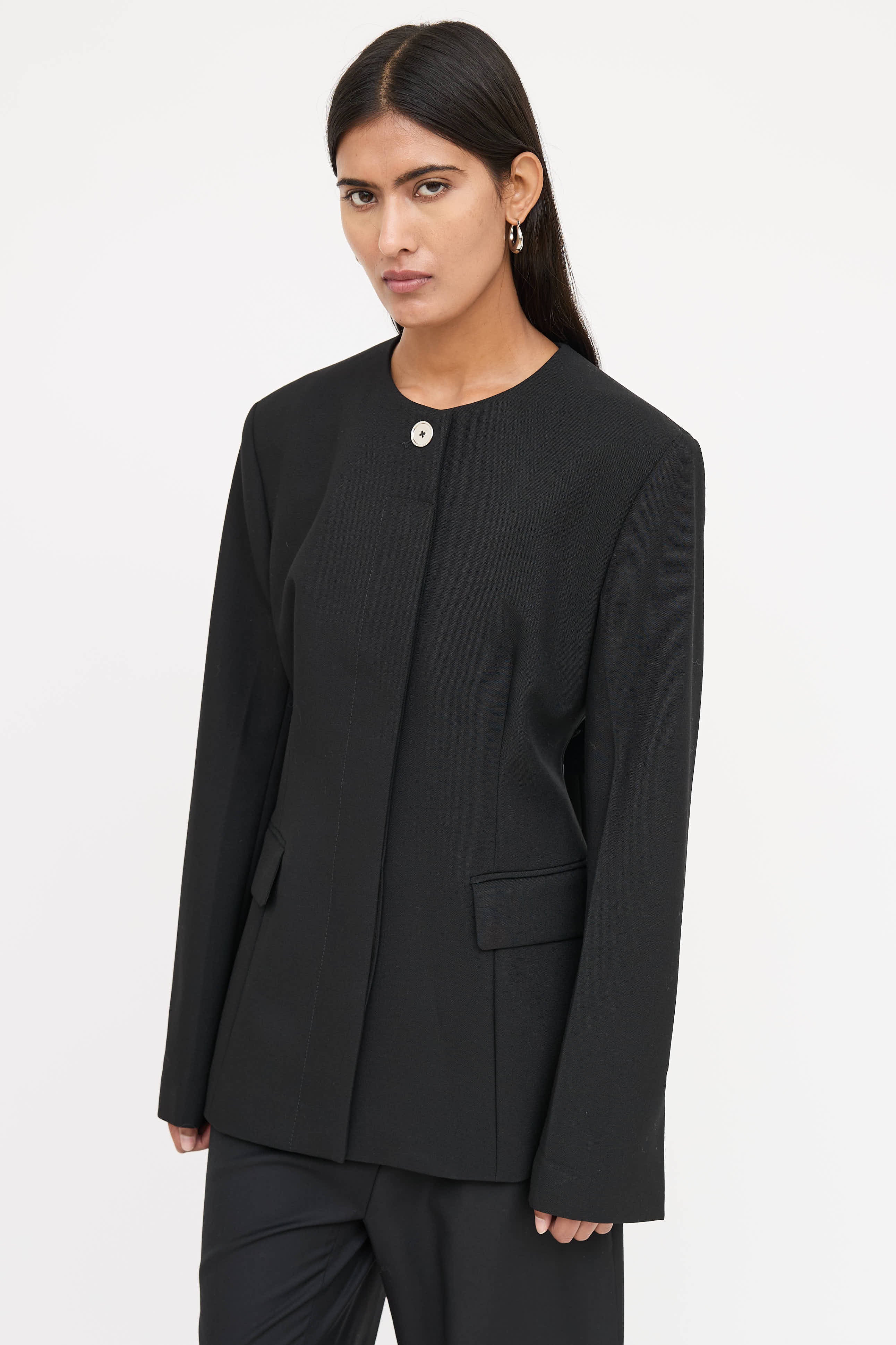 Toteme Collarless Cinched  Blazer
