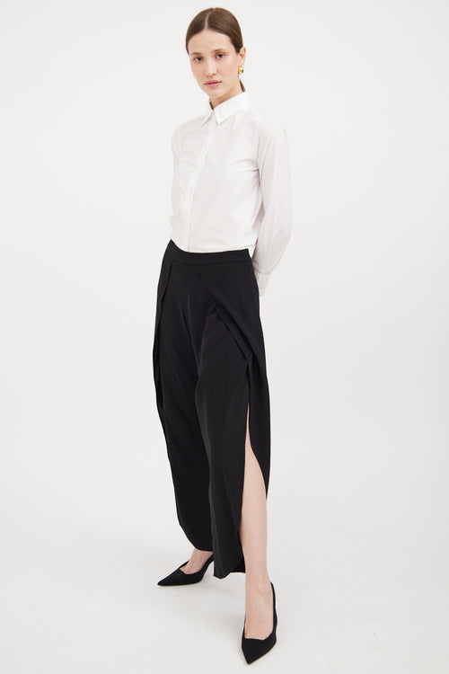 Black Draped Pant