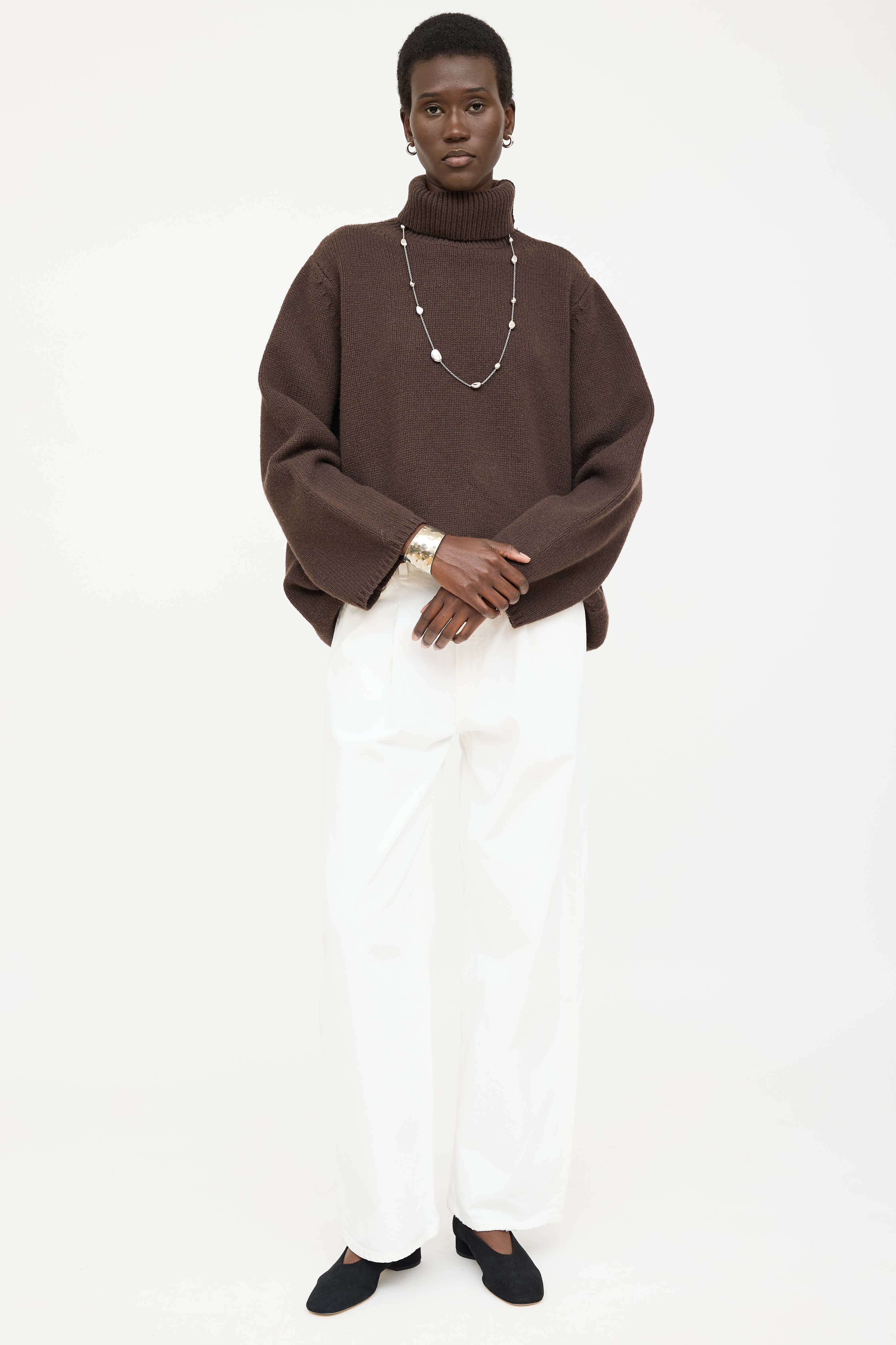 Toteme Wool Knit Turtleneck Sweater