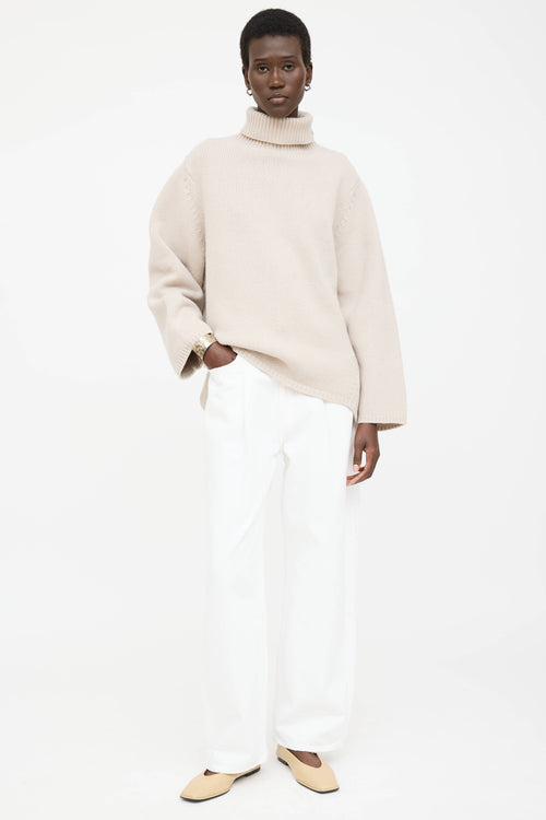 Toteme Wool Knit Turtleneck Sweater