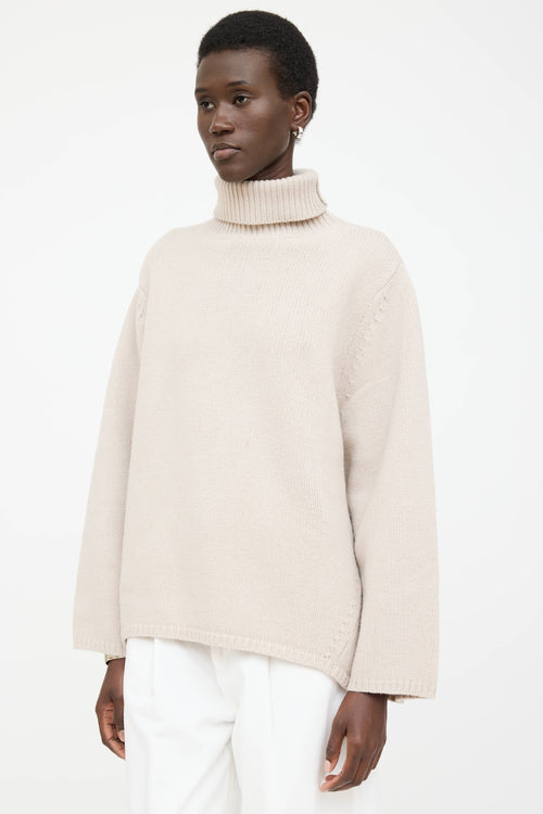 Toteme Wool Knit Turtleneck Sweater