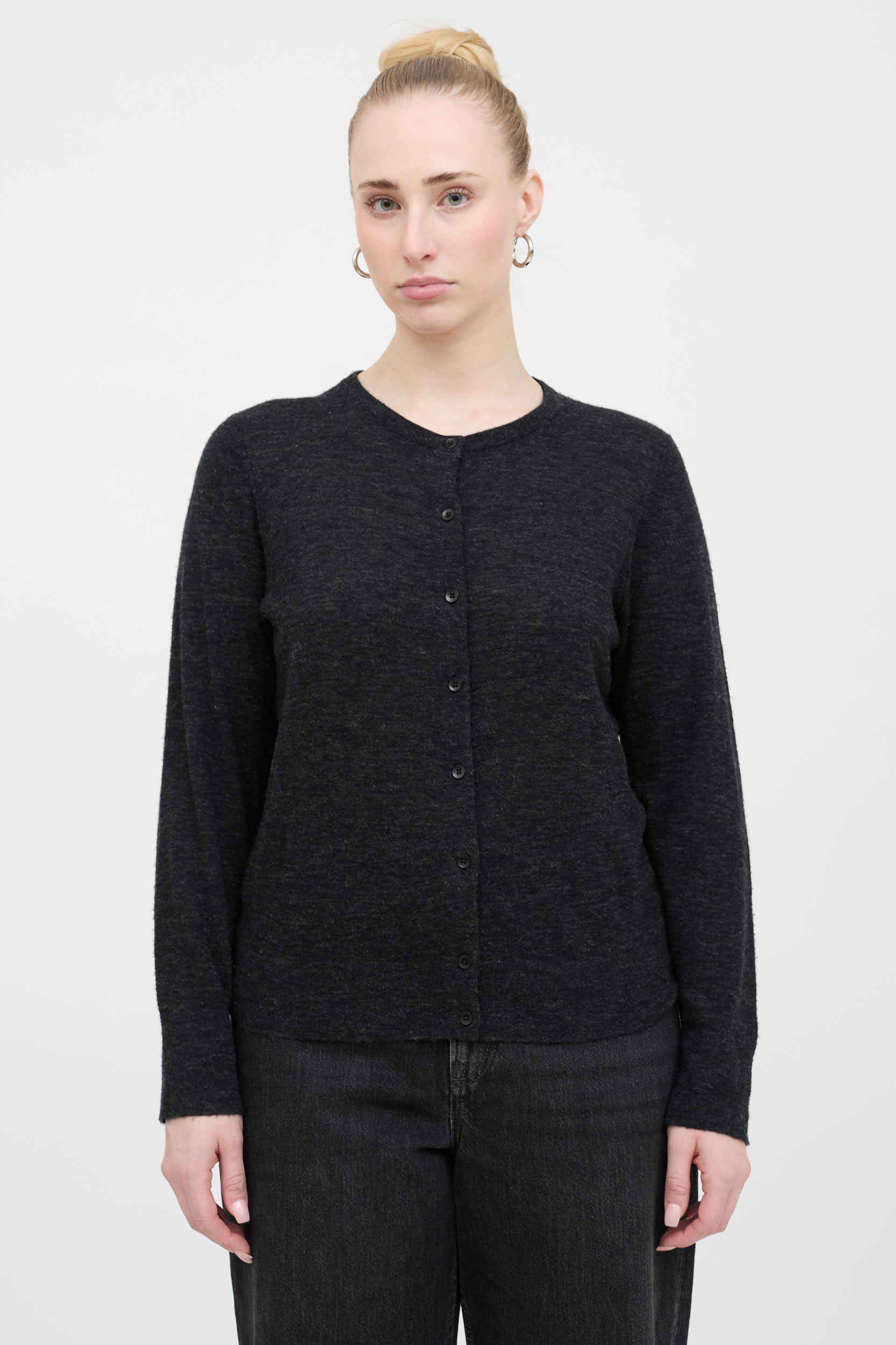 Wool Button Up Cardigan