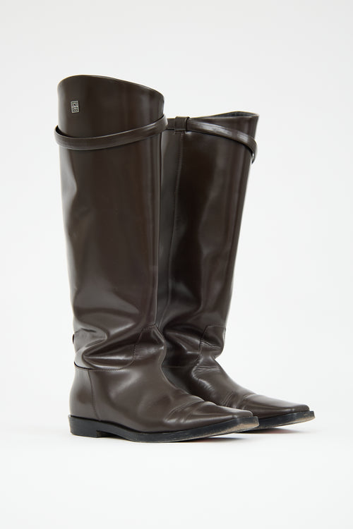 Toteme Leather Riding Knee Boot