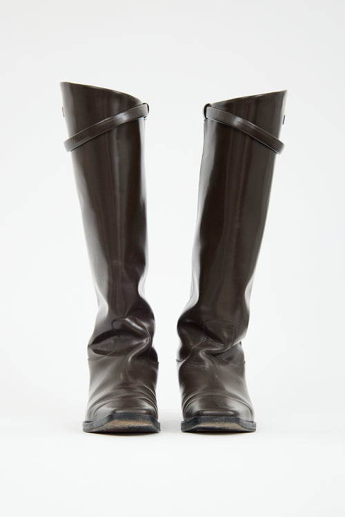 Toteme Leather Riding Knee Boot
