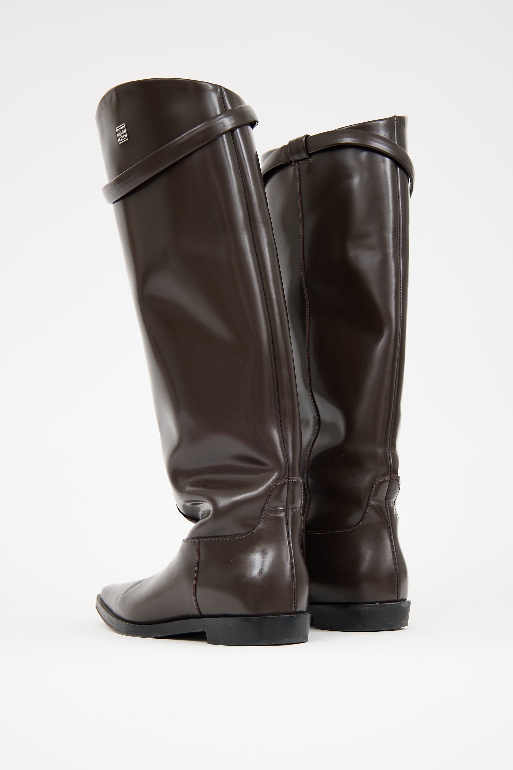 Toteme Leather Riding Knee Boot