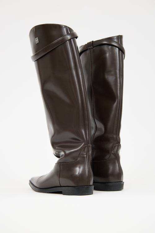 Toteme Leather Riding Knee Boot