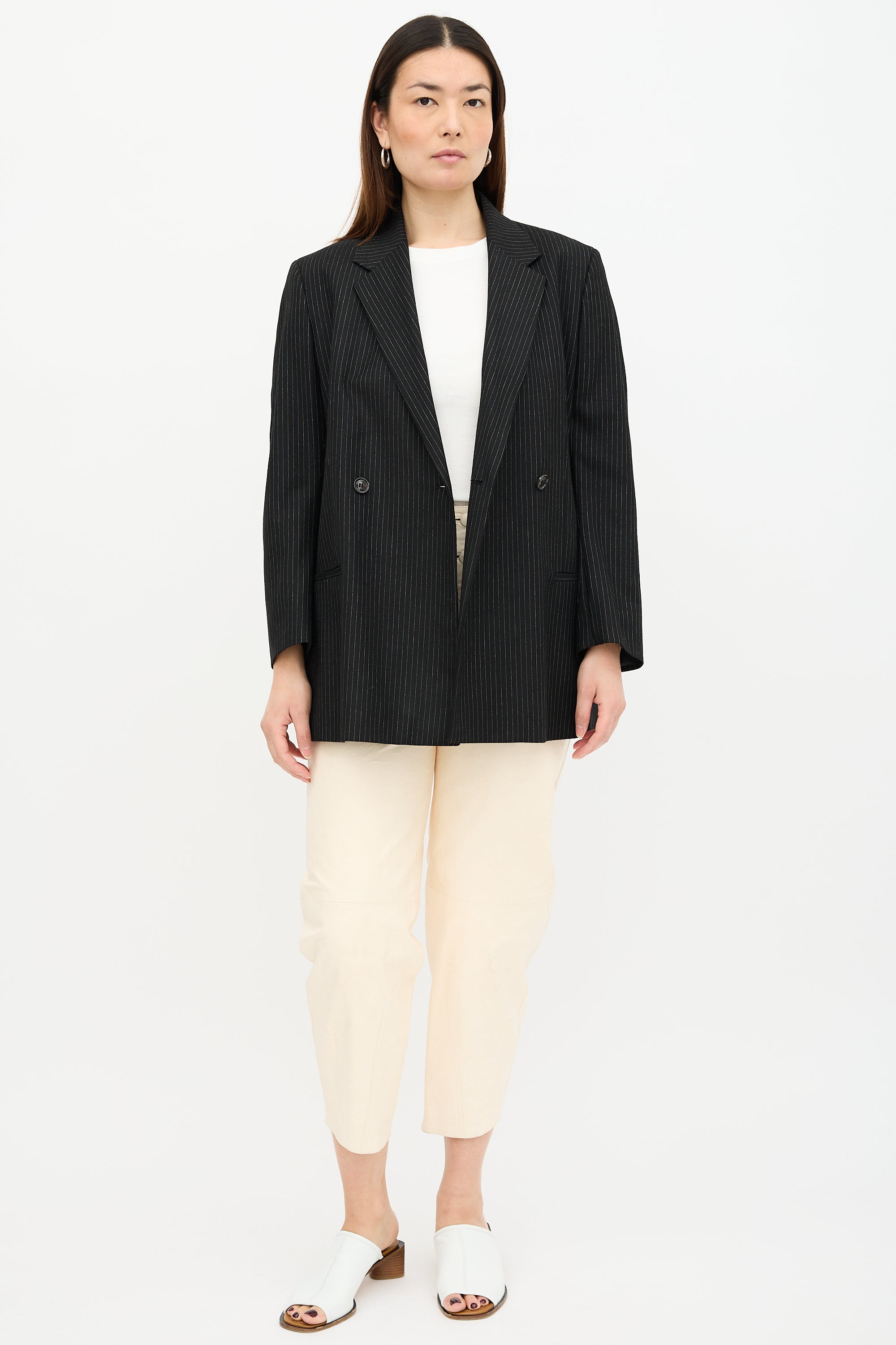Toteme Oversized Pinstripe Blazer