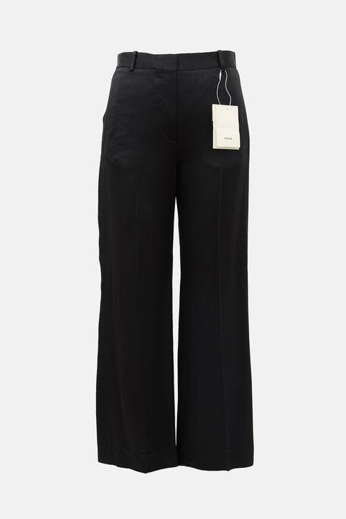 Toteme Satin Crepe Cuff Slit Trouser
