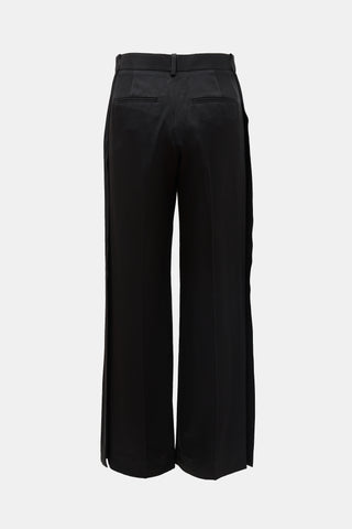 Toteme Satin Crepe Cuff Slit Trouser