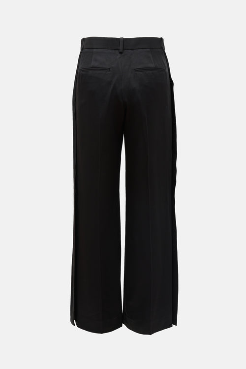 Toteme Satin Crepe Cuff Slit Trouser