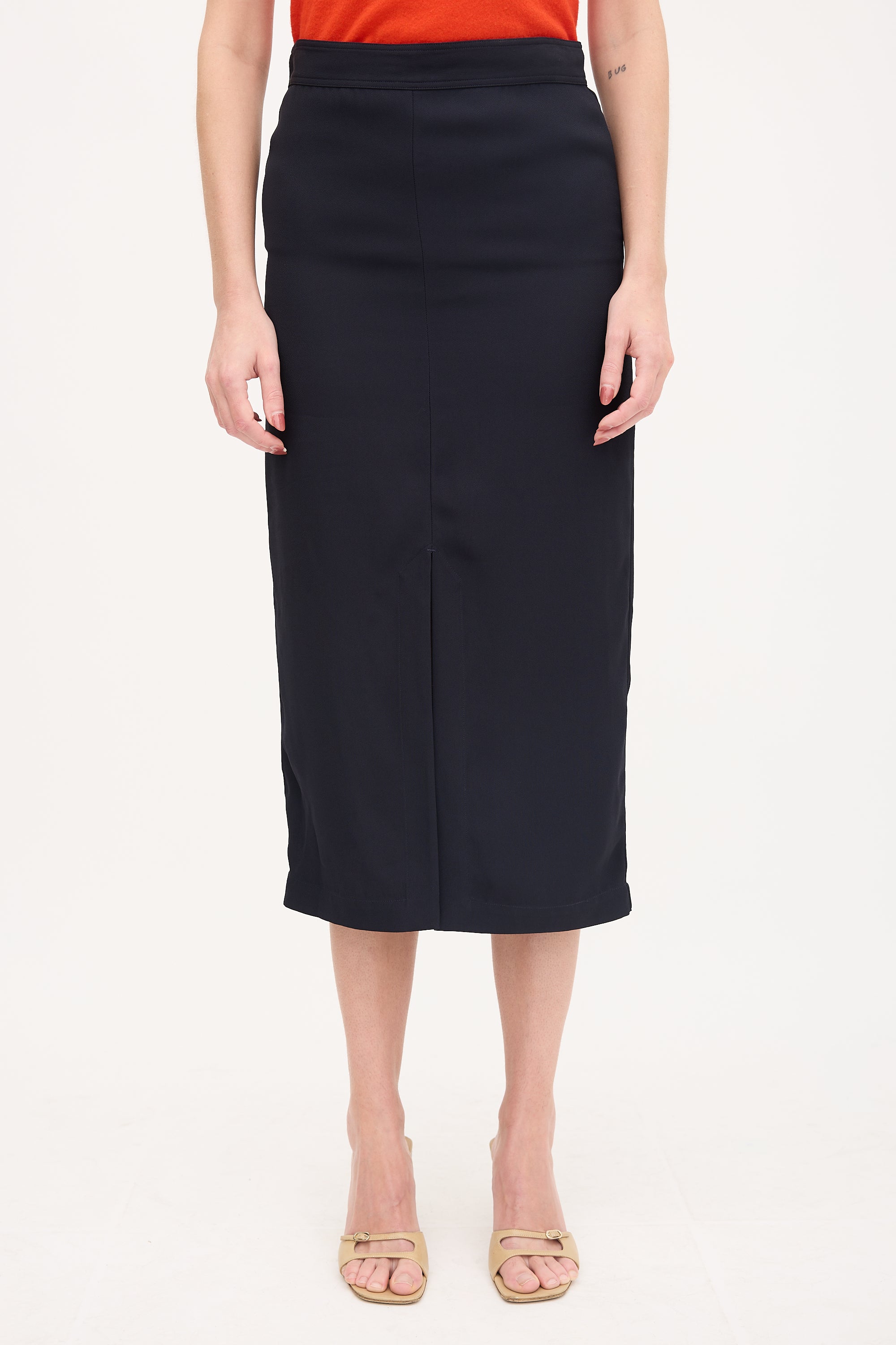 Toteme Satin Front Split Skirt