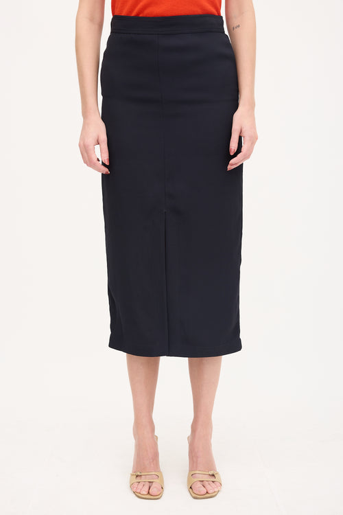 Toteme Satin Front Split Skirt