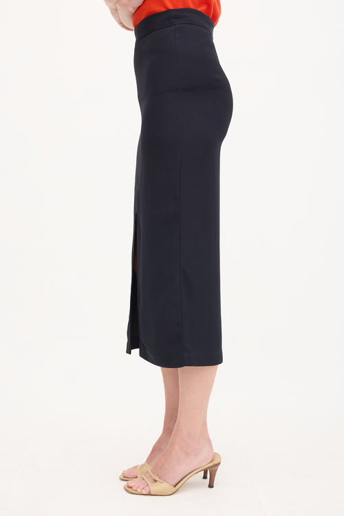Toteme Satin Front Split Skirt