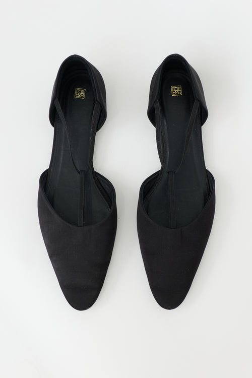 Toteme Satin T-Strap Flat