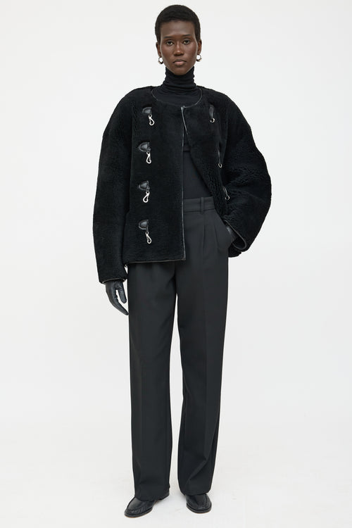 Toteme black Teddy shearling jacket