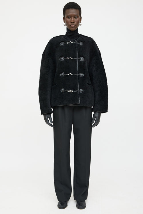 Toteme black Teddy shearling jacket