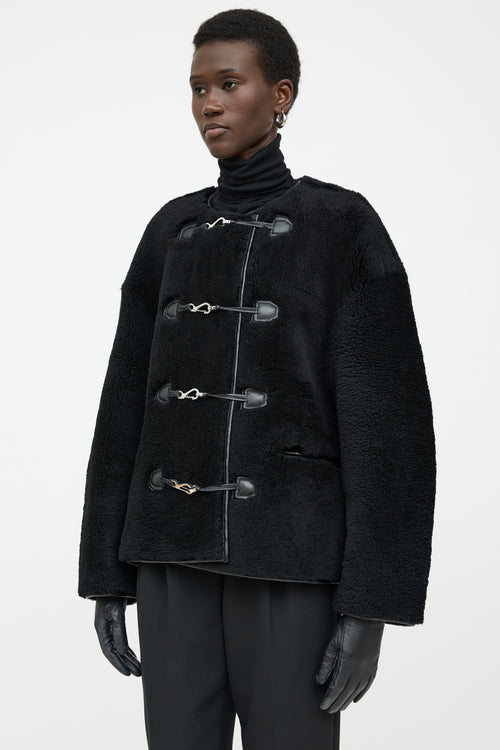 Toteme black Teddy shearling jacket