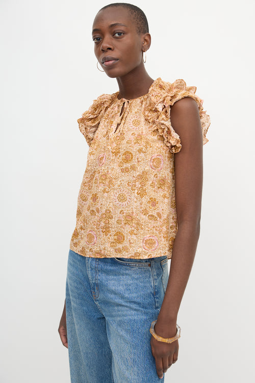 Ulla Johnson Floral Eliza Top