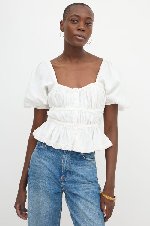Ulla Johnson Linen Harley Top