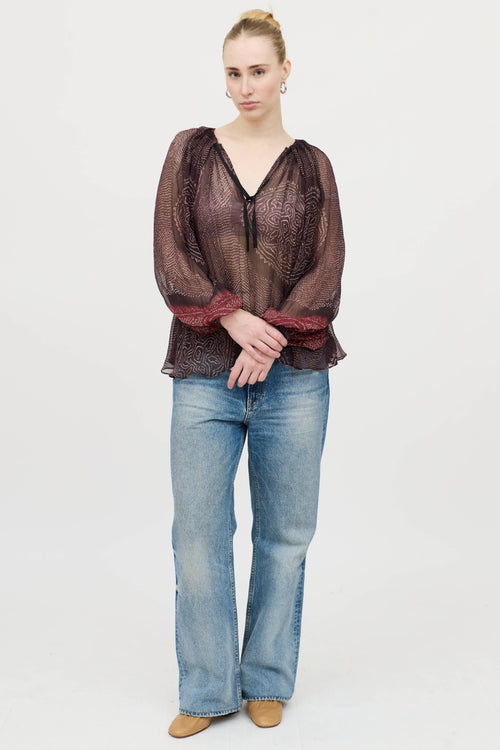 Ulla Johnson Silk Patterned Blouse