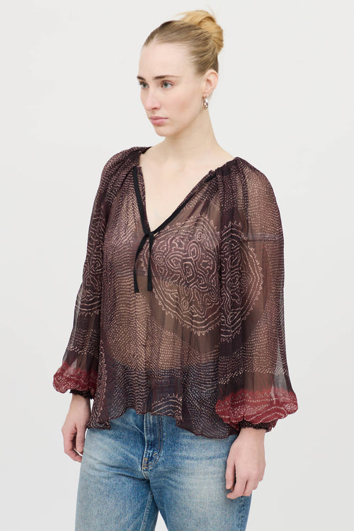 Ulla Johnson Silk Patterned Blouse