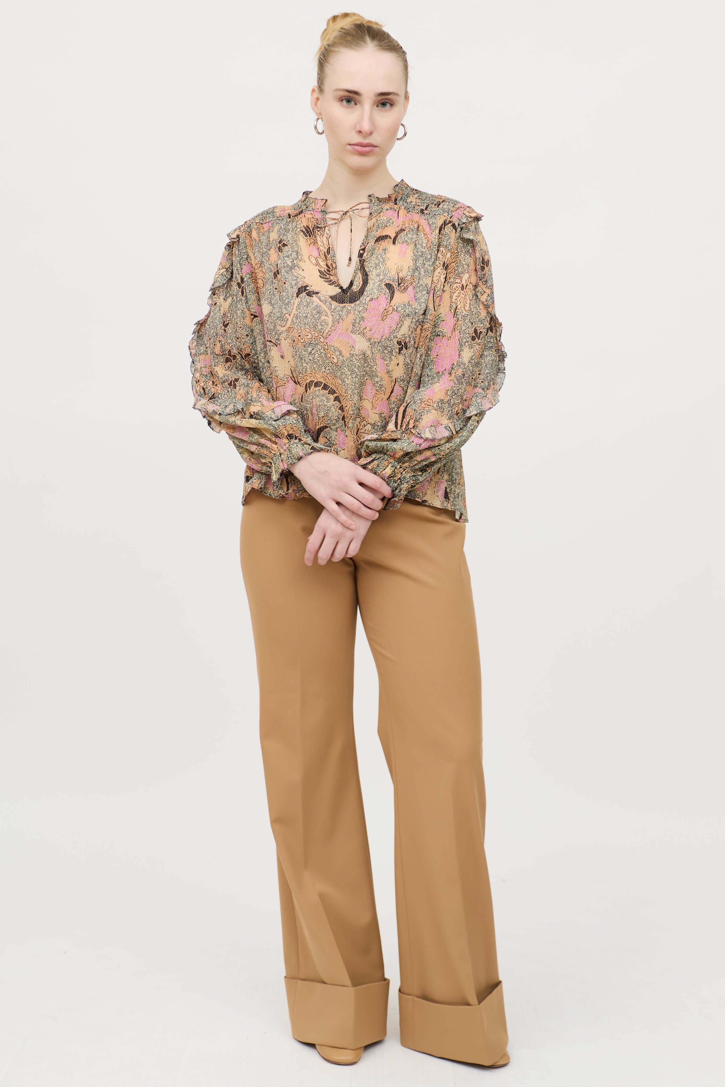  Metallic Paisley Blouse