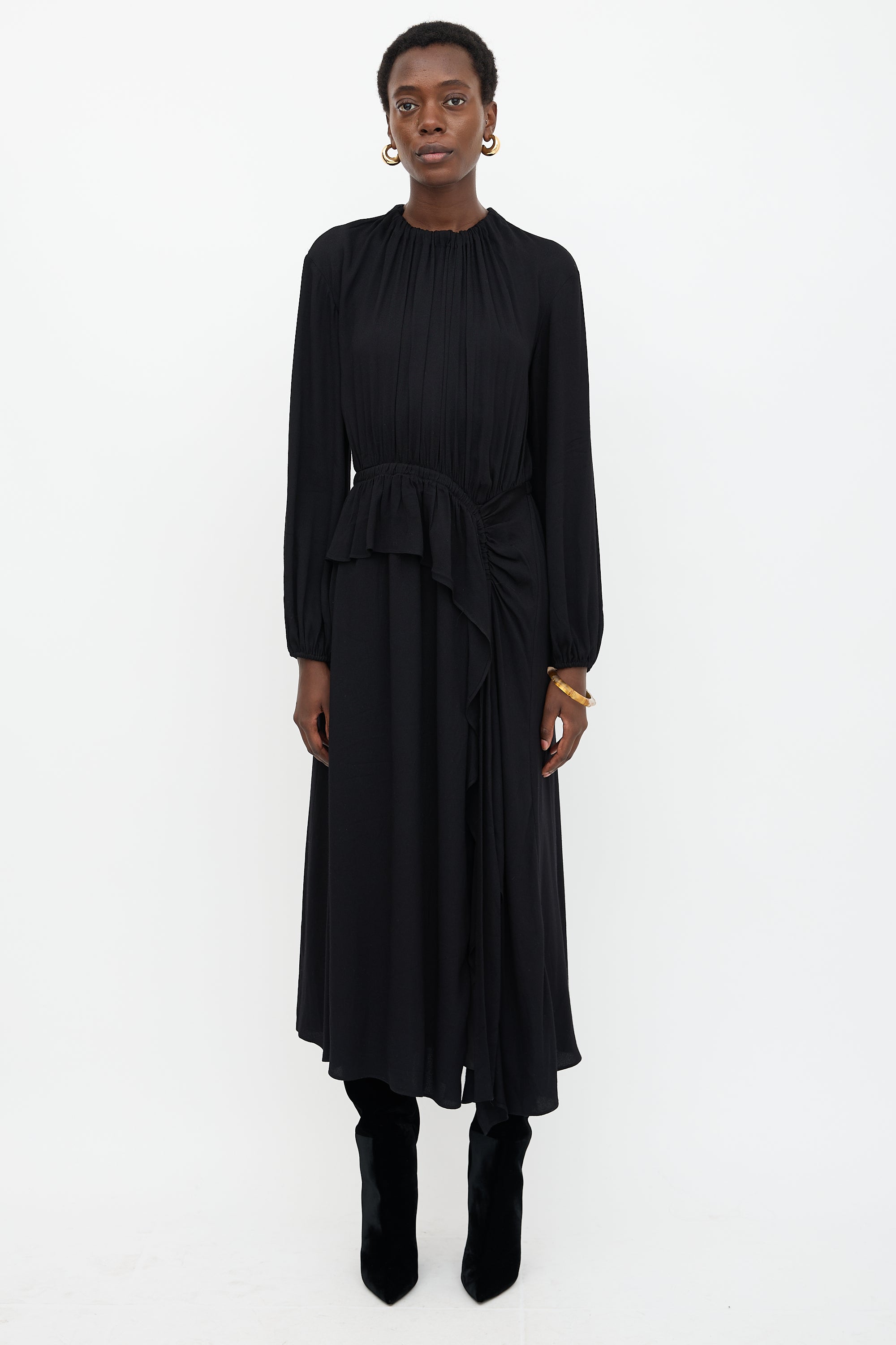 Ulla Johnson Ruched Asymmetrical Dress