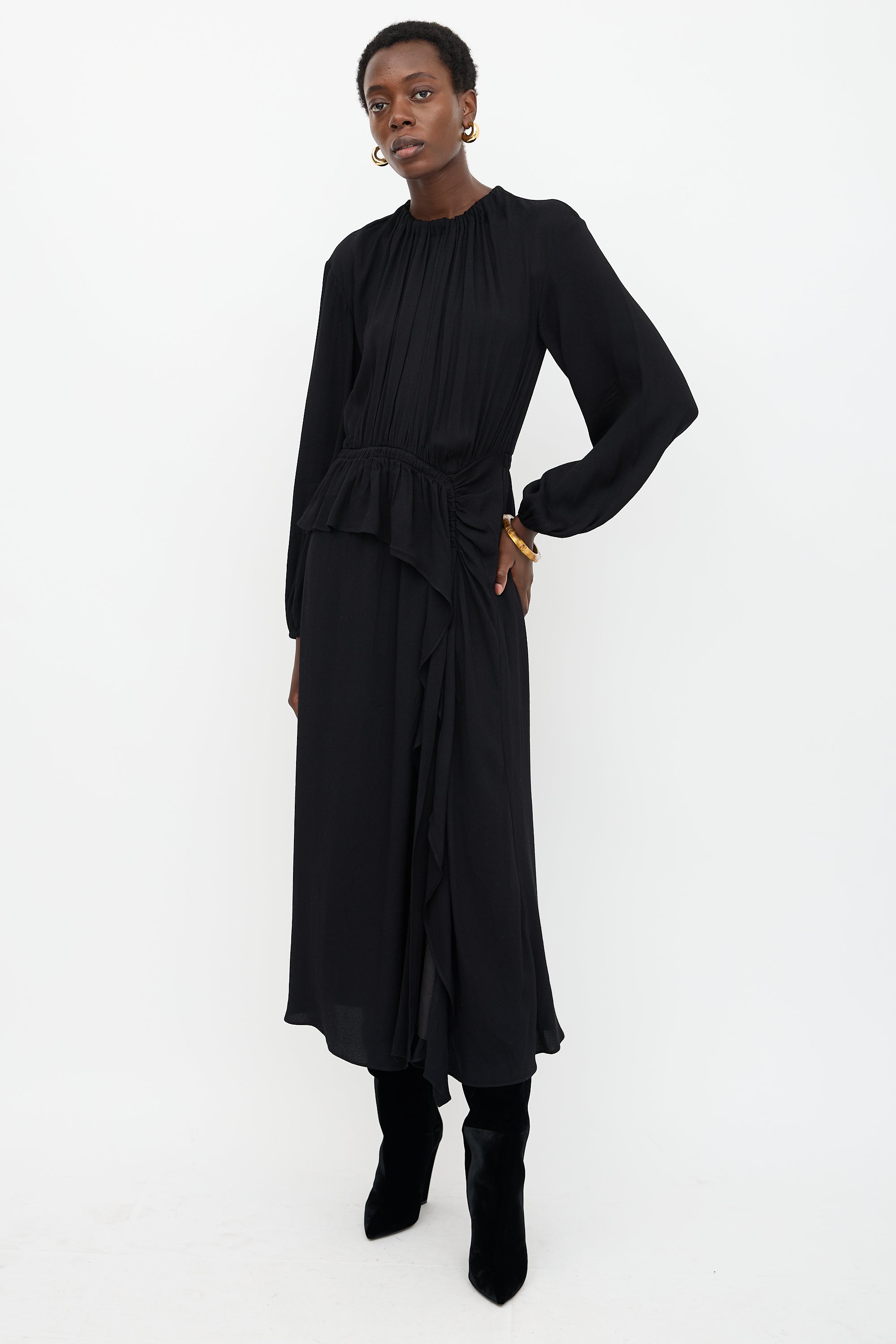 Ulla Johnson Ruched Asymmetrical Dress